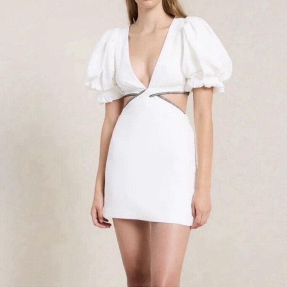 ALC Hazel Cut-Out Mini Dress in White XS